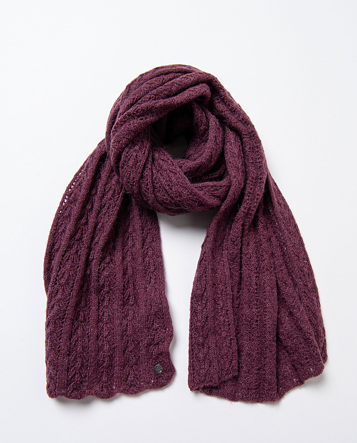 Écharpe en tricot chaude et légère Prune