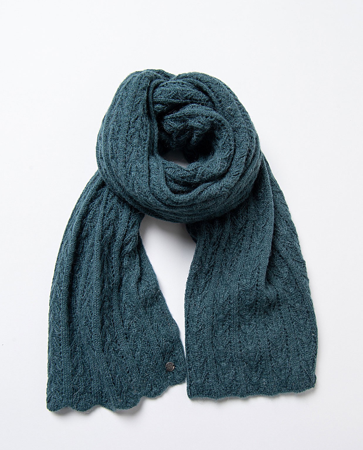 Sciarpa in tricot calda e leggera Blu petrolio