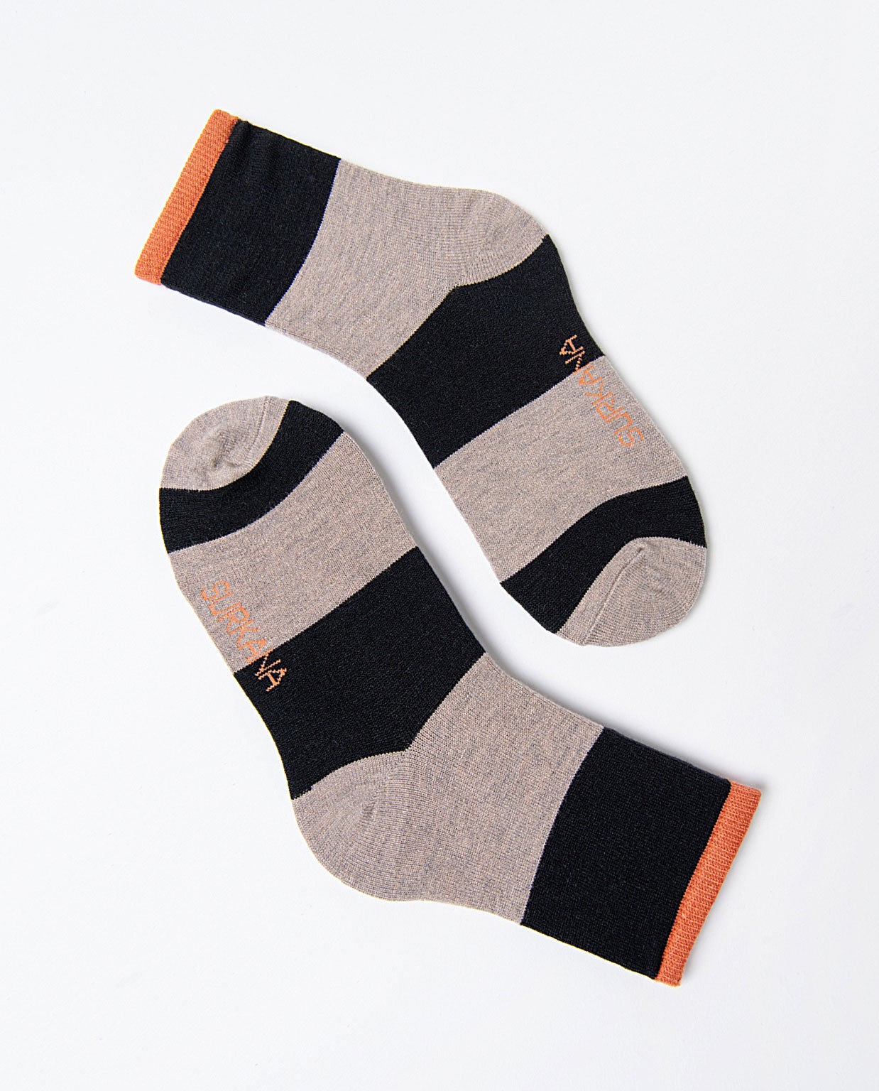 Jacquard mid-calf socks Black