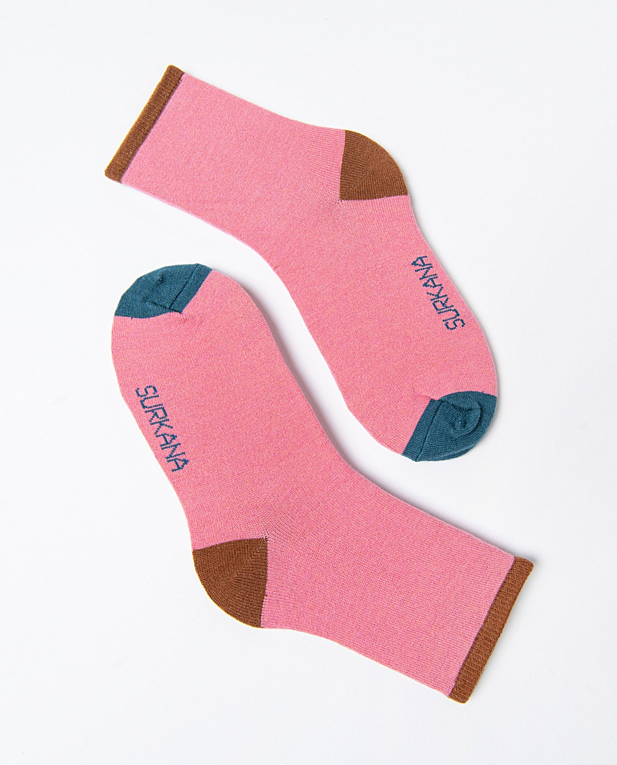 Jacquard mid-calf socks Pink