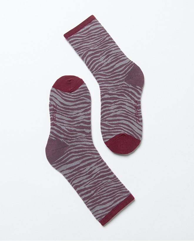 Chaussettes en jacquard imprimé Bordeaux