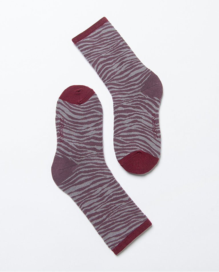 Calze jacquard stampate Bordeaux