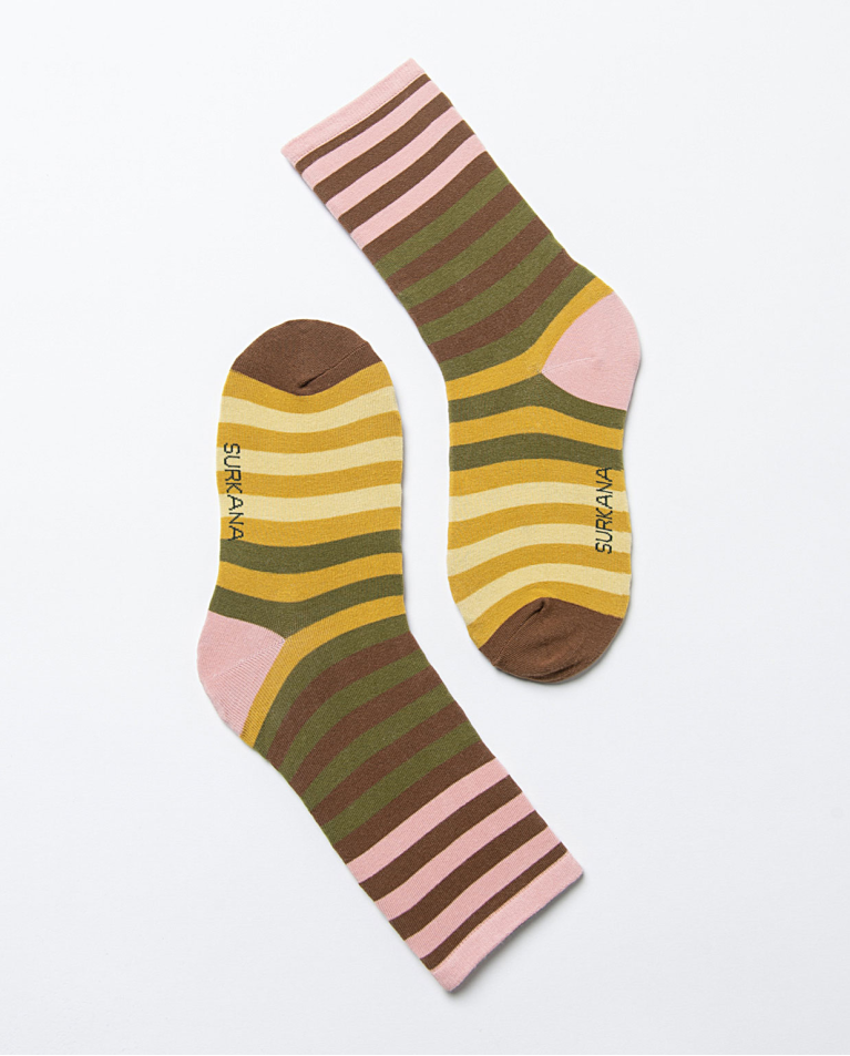 Calze jacquard stampate Verde