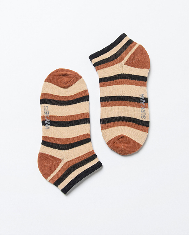 Short textured socks Brown