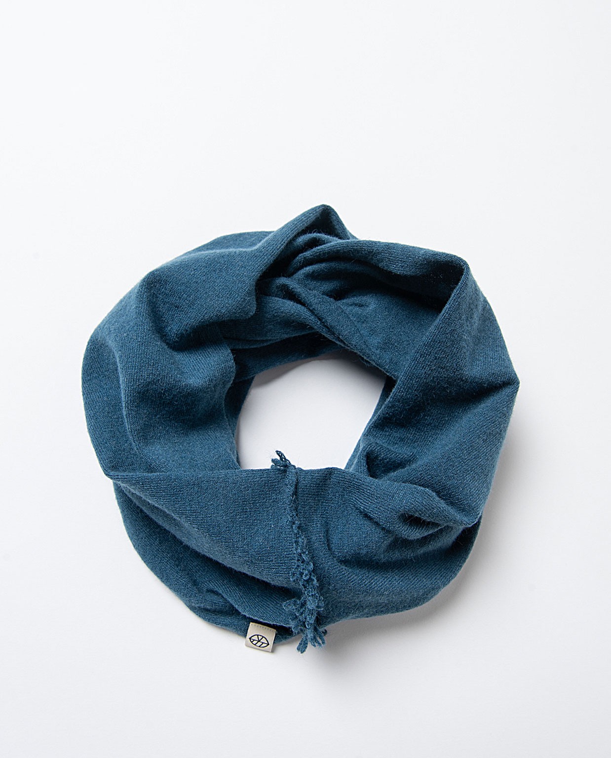 Collo liscio in misto lana Azzurro