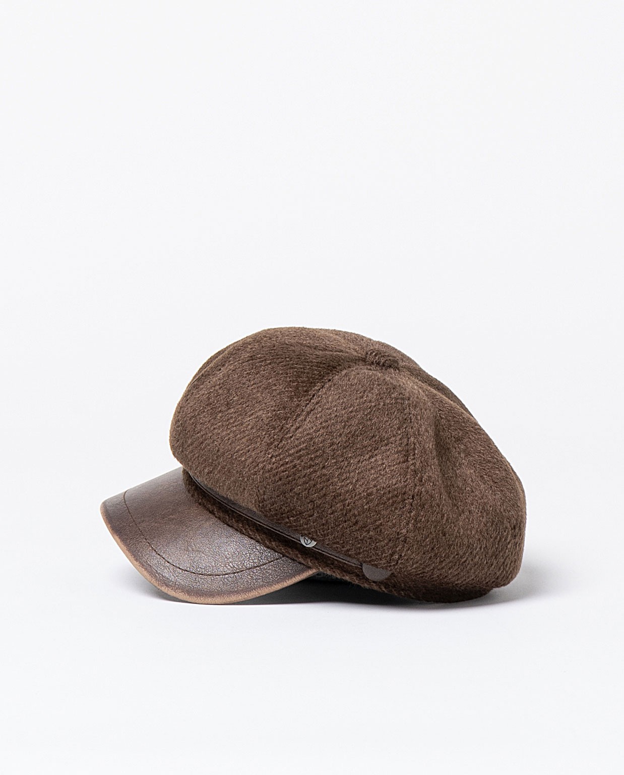 Casquette style Newsboy avec visière rigide Chocolat