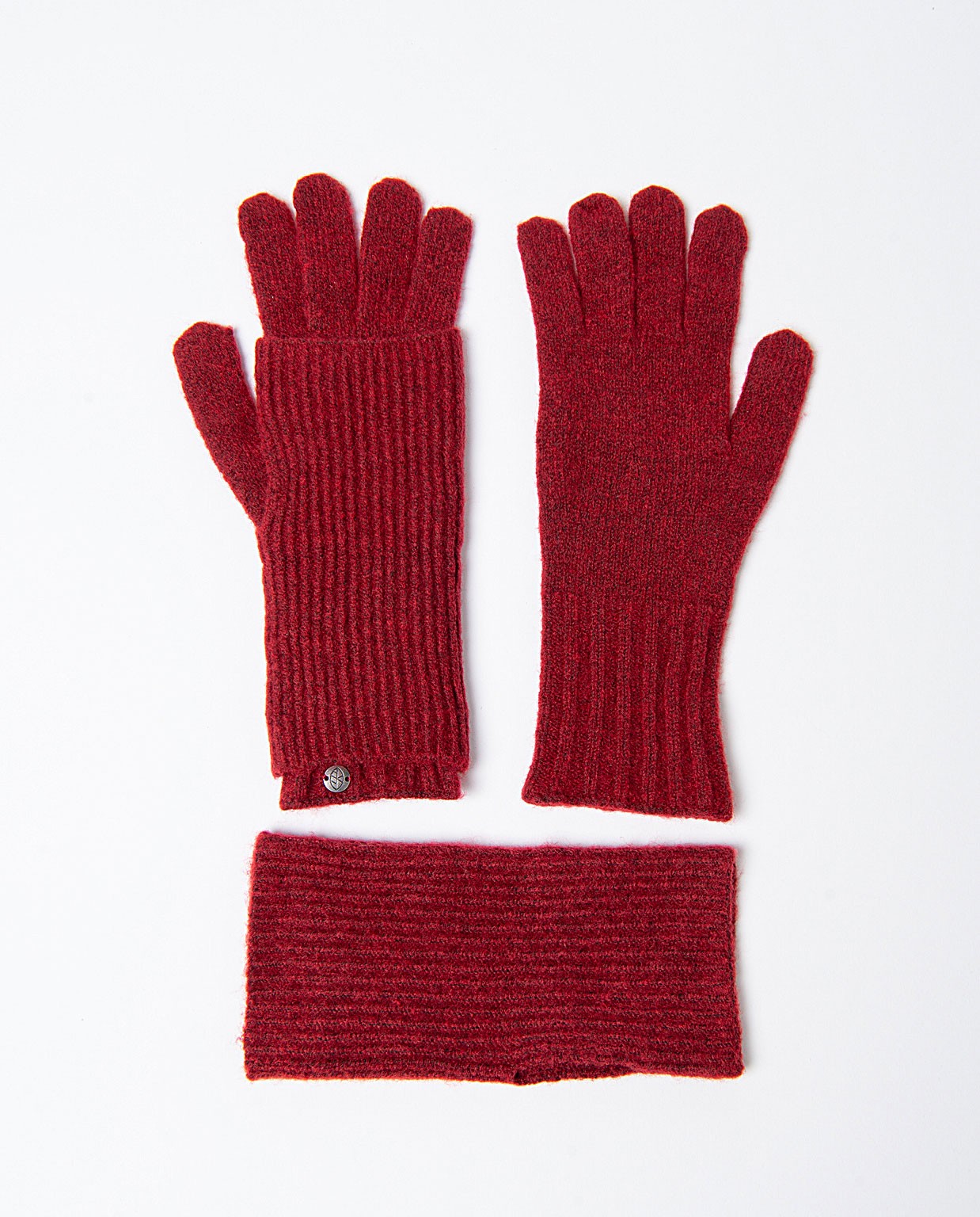 2-in-1 detachable gloves and mittens  Maroon
