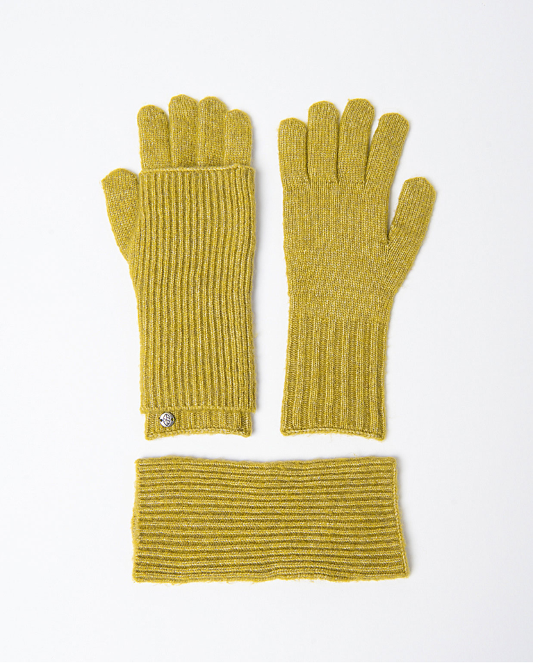 2-in-1 detachable gloves and mittens Green
