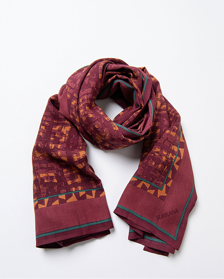 100% viscose scarf Brown