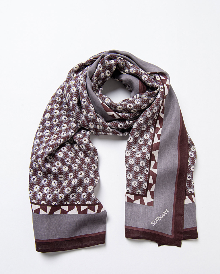 sciarpa 100% viscosa Grigio polvere