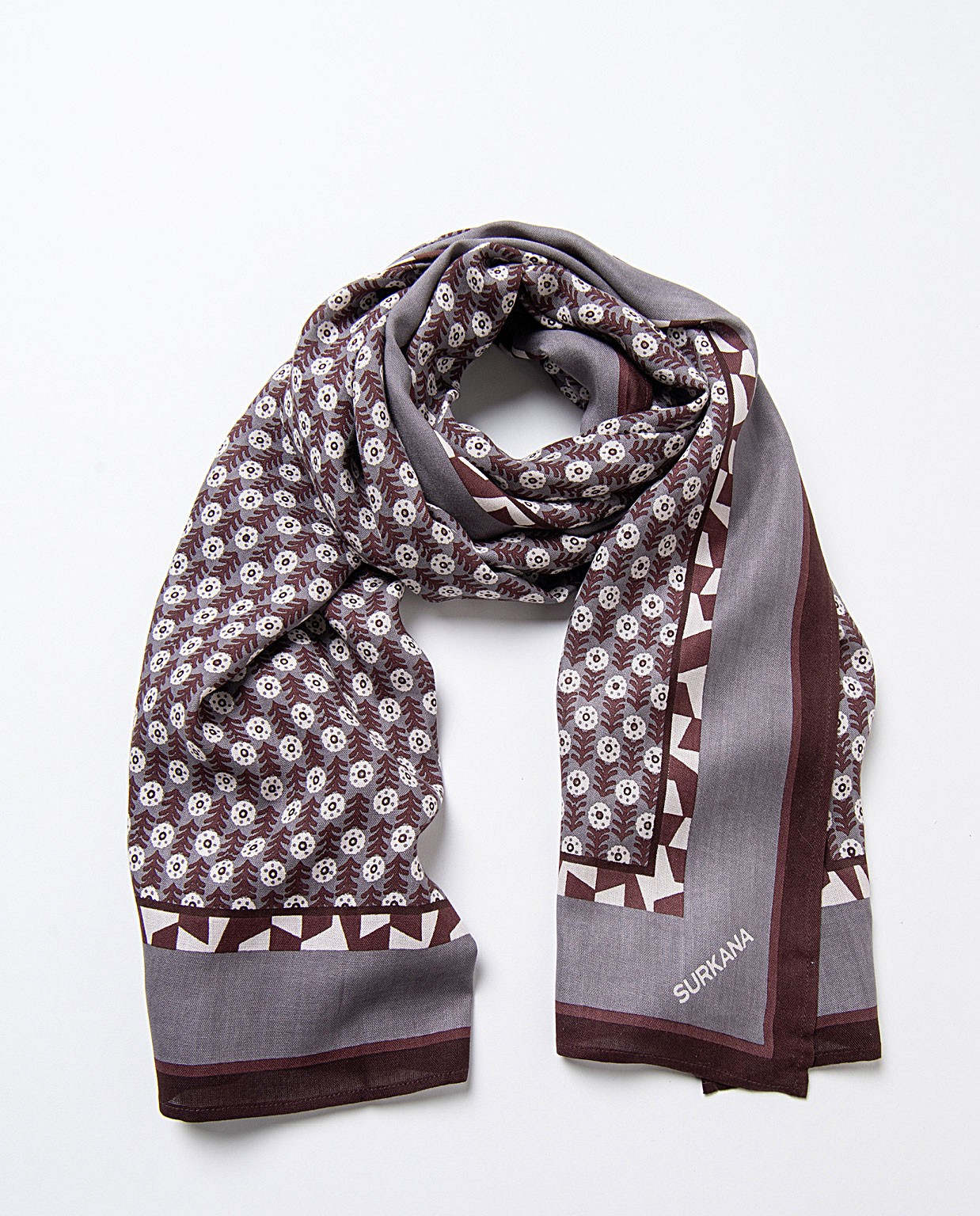 sciarpa 100% viscosa Grigio polvere