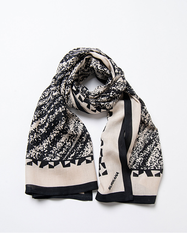 100% viscose scarf Grey