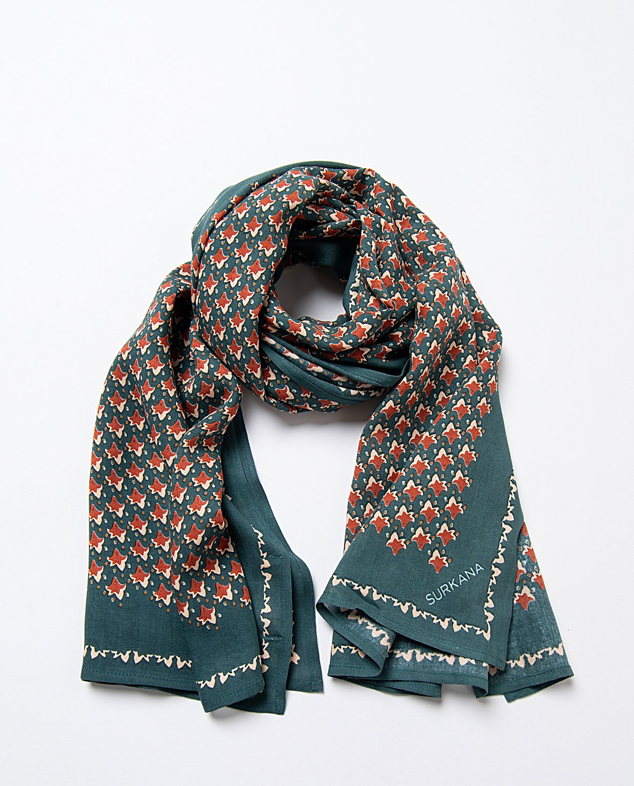 Echarpe 100% viscose Vert bouteille