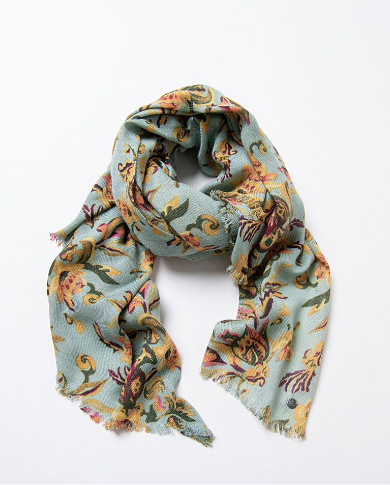 Lightweight wool blend scarf Blue