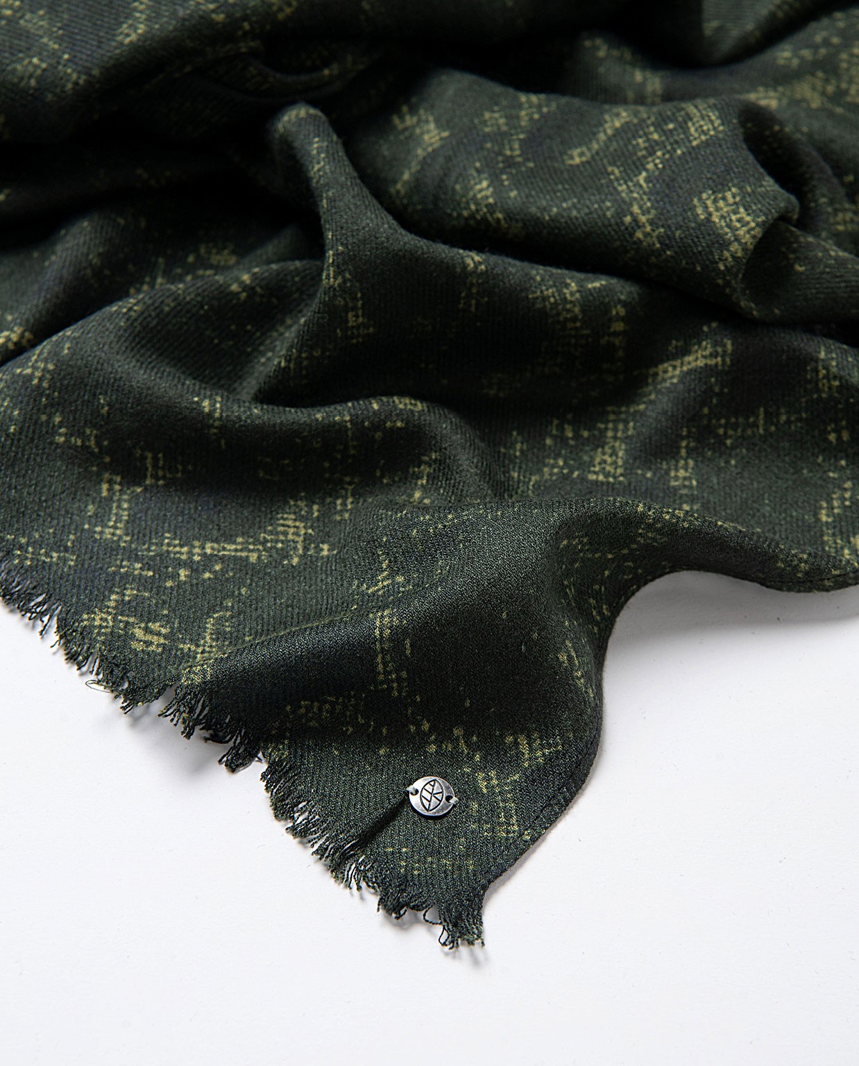 Lightweight wool blend scarf Khaki