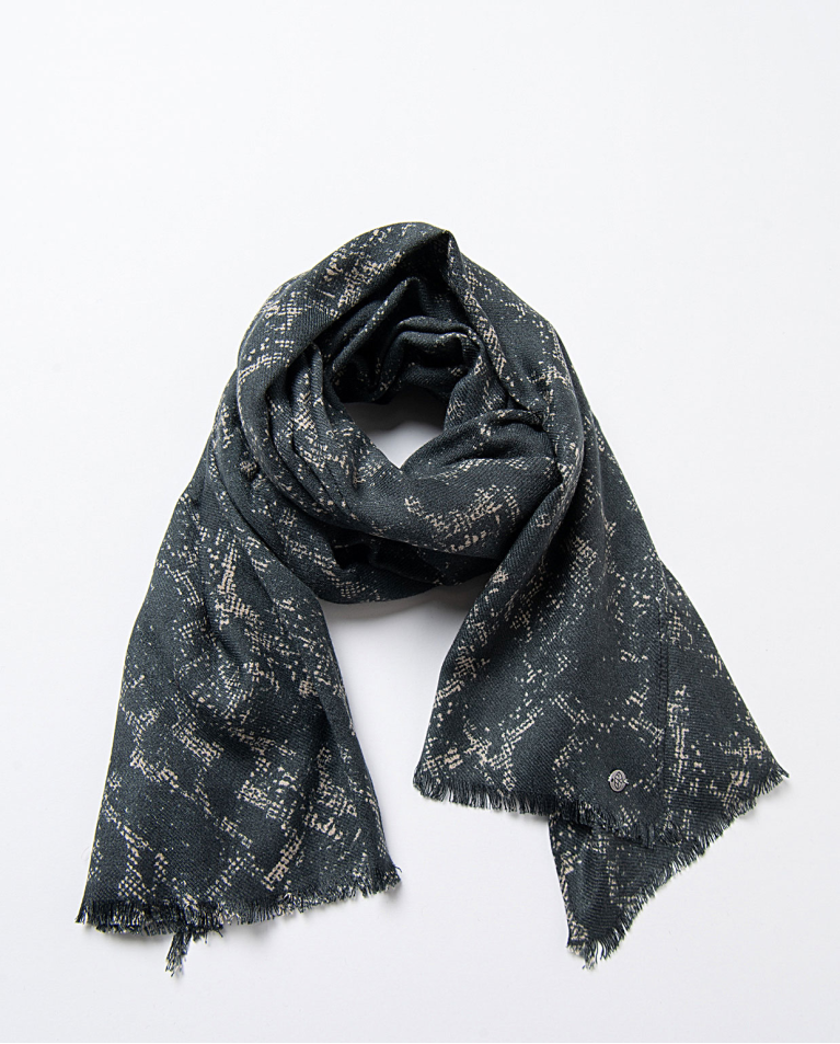 Lightweight wool blend scarf Grey