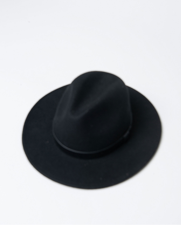 Cappello classico a tesa larga Nero