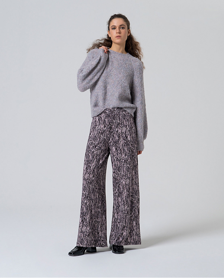 Pantaloni fluidi in viscosa ecovero Grigio