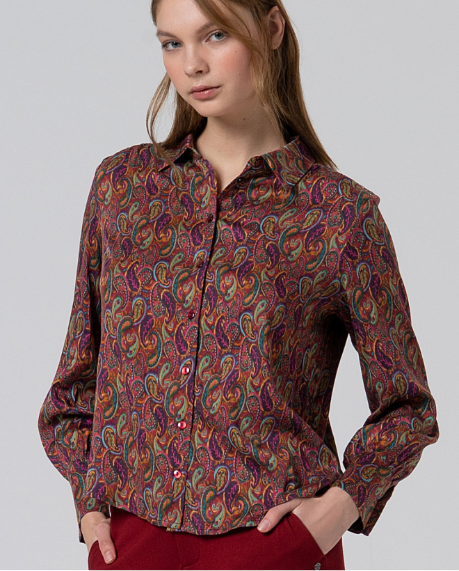 Chemise fluide à imprimé cachemire Multi