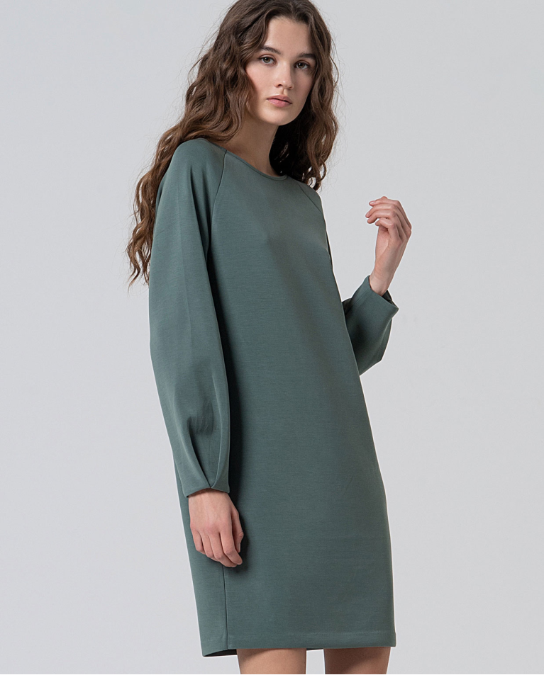 Robe courte oversize en modal Bleu acier