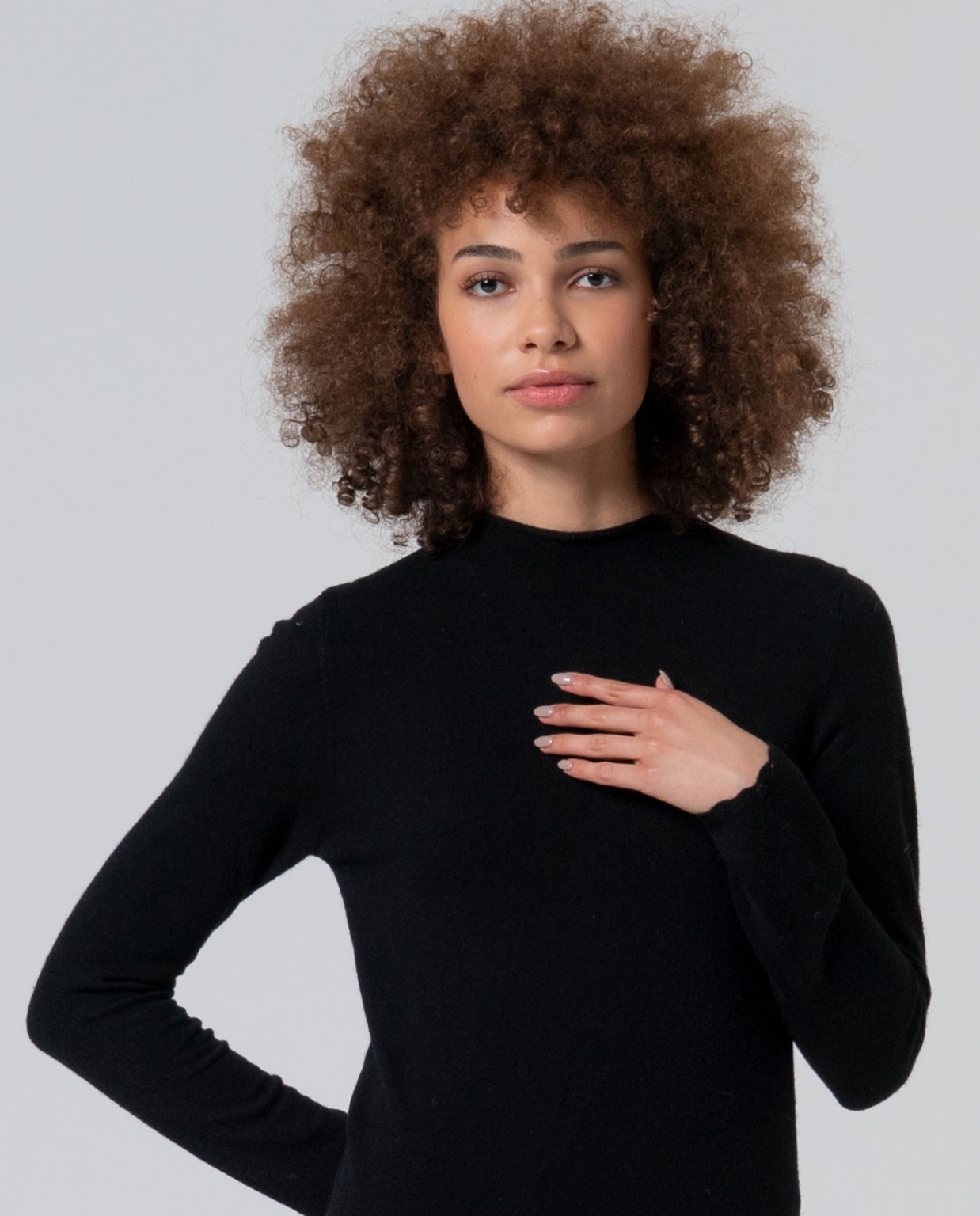 Pull tricoté col perkins Noir
