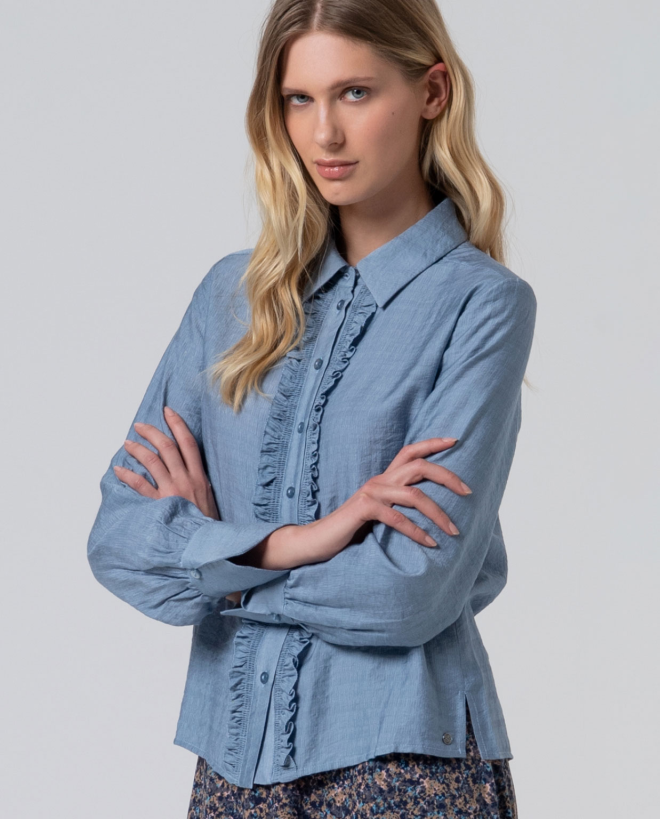 Camicia in viscosa con...