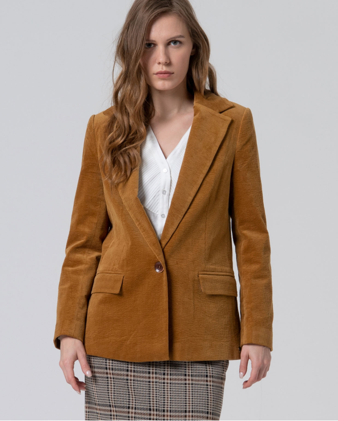 Blazer en velours côtelé...