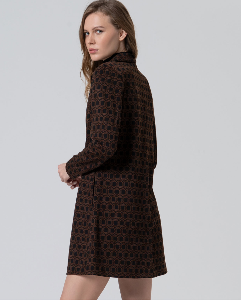Cardigan à imprimé géométrique Noir