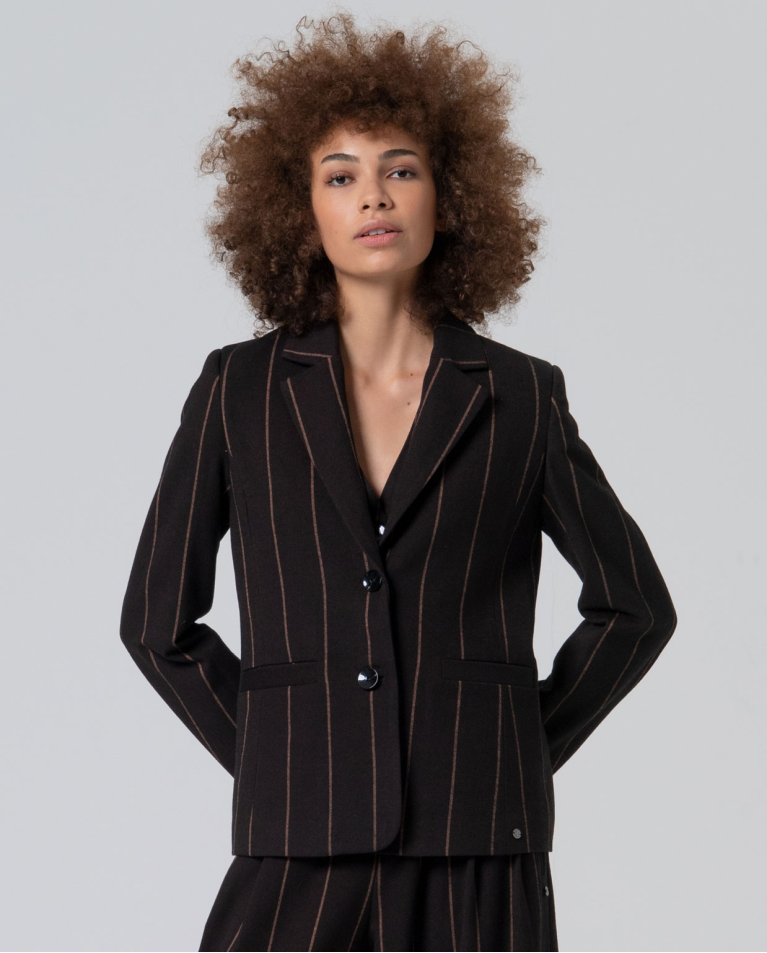 Blazer à rayures Marron