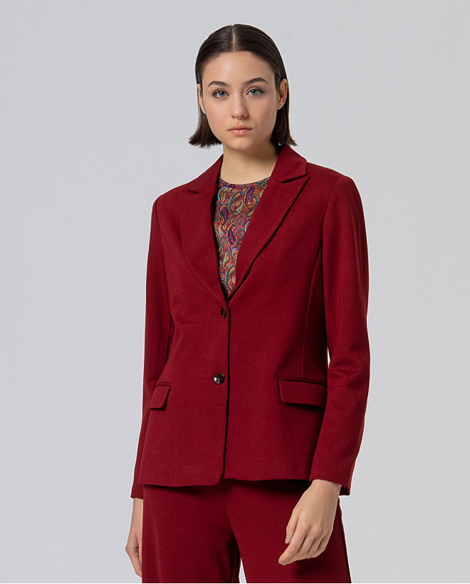 Blazer stretch con tasche...