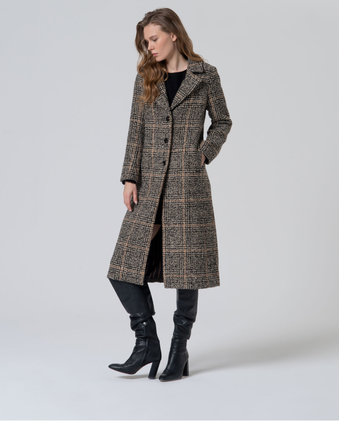 Manteau long en laine...
