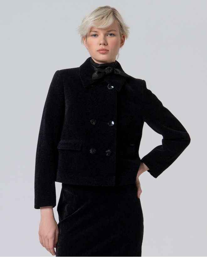 Cappotto corto in ciniglia...