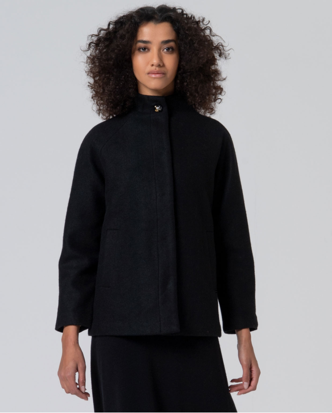 Veste large à col roulé en...