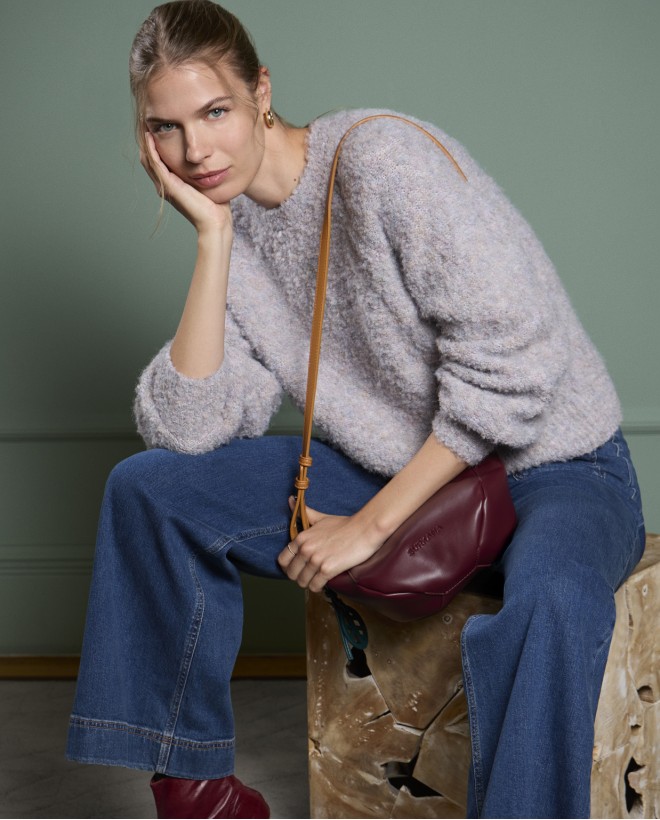Shoulder bag with printed interior Bourdeaux