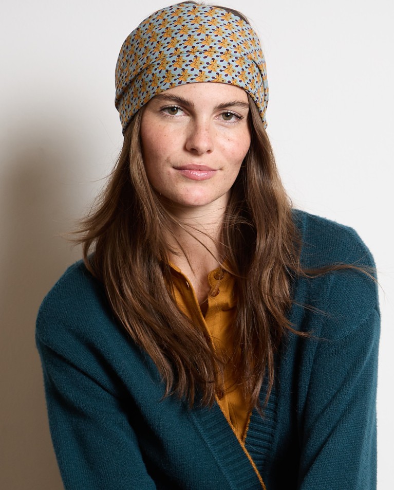 Echarpe 100% viscose Bleu poussière