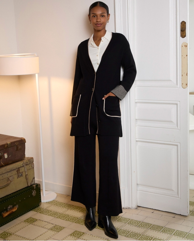 Pantaloni in maglia con...