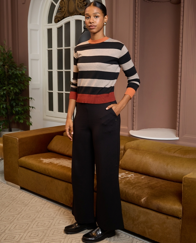 Straight pants with...
