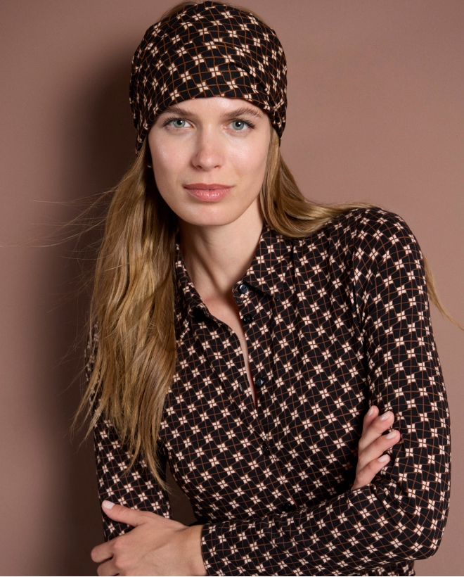 Camicia stretch con stampa...
