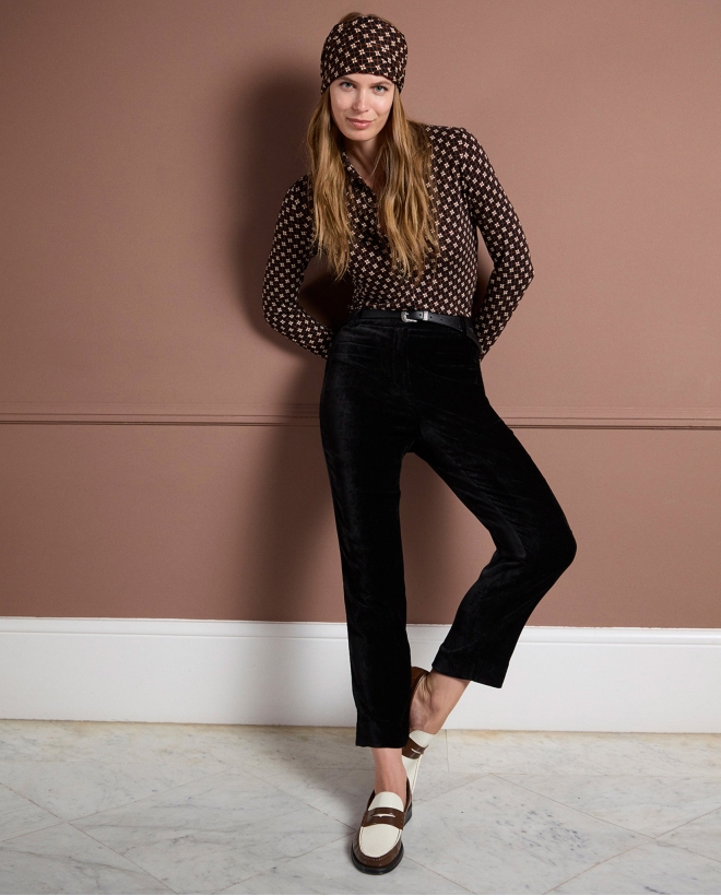Velvet effect skinny pants...