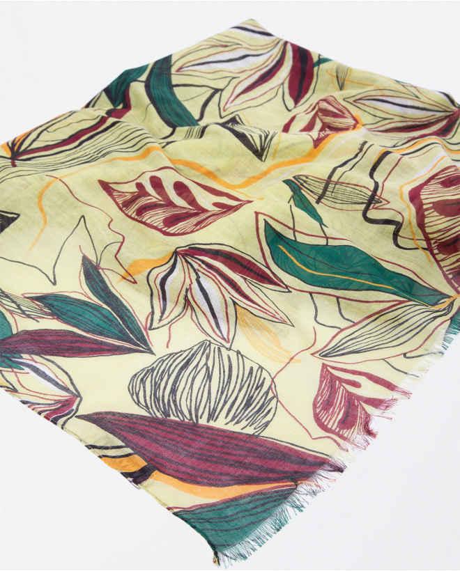 Green plant print sarong...