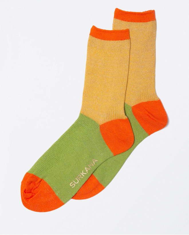 Set of 5 colour lurex sock...