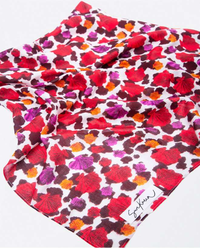  print sarong scarf Red