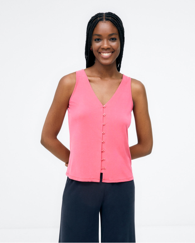 Strappy blouse. V-neck....