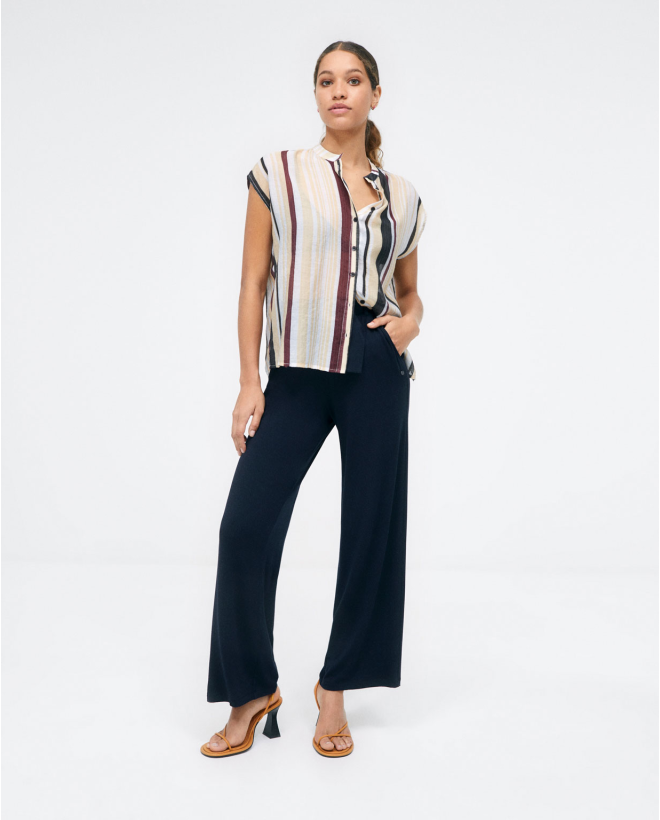 Long trousers with belt....