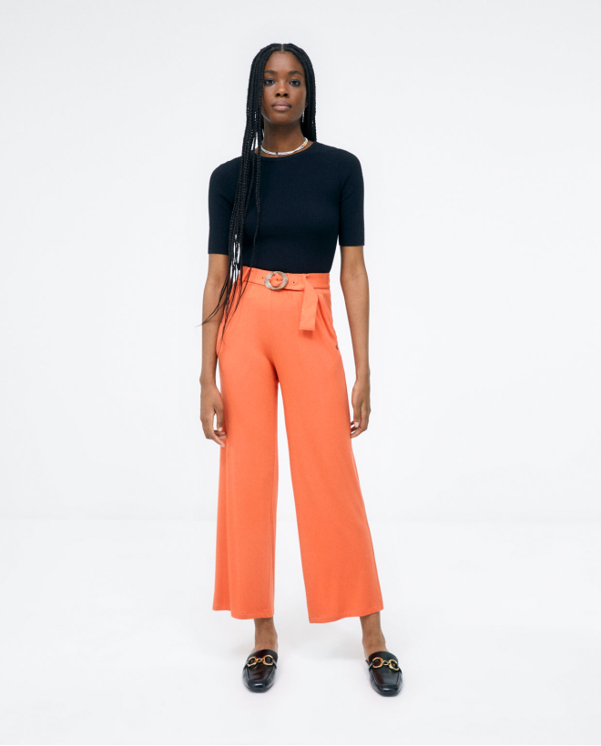 Long trousers with belt....