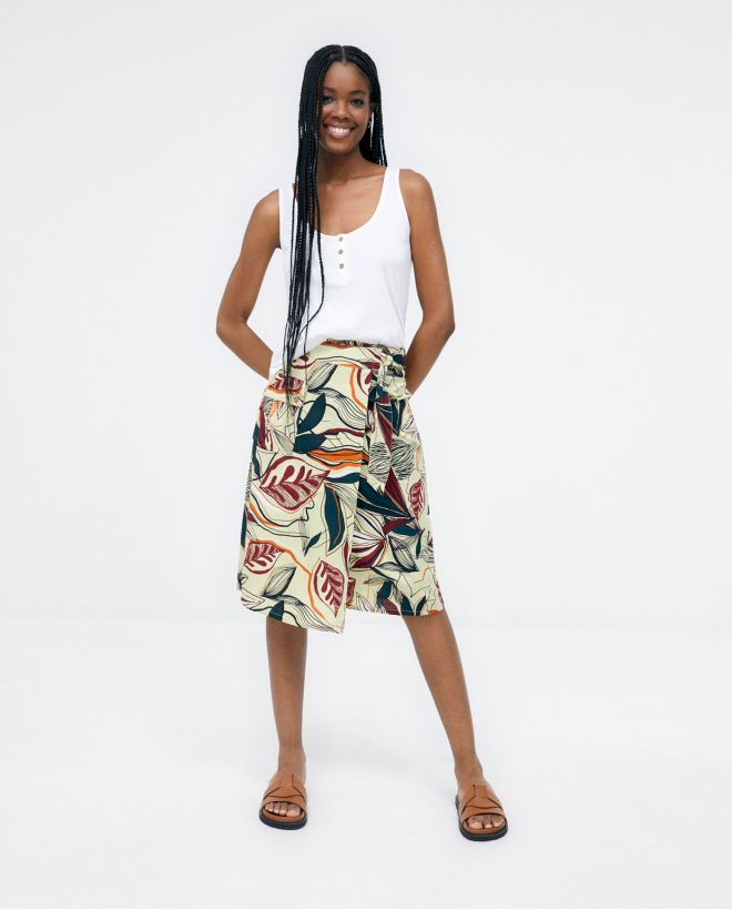 Pareo skirt with side...